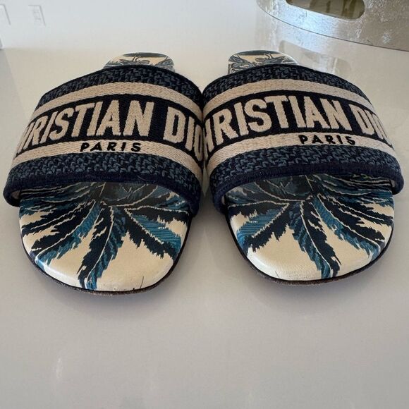 Christian Dior Dway Sandals Size EU 36 US 6
Embroidered Indigo Blue Slides Shoes - Picture 4 of 10